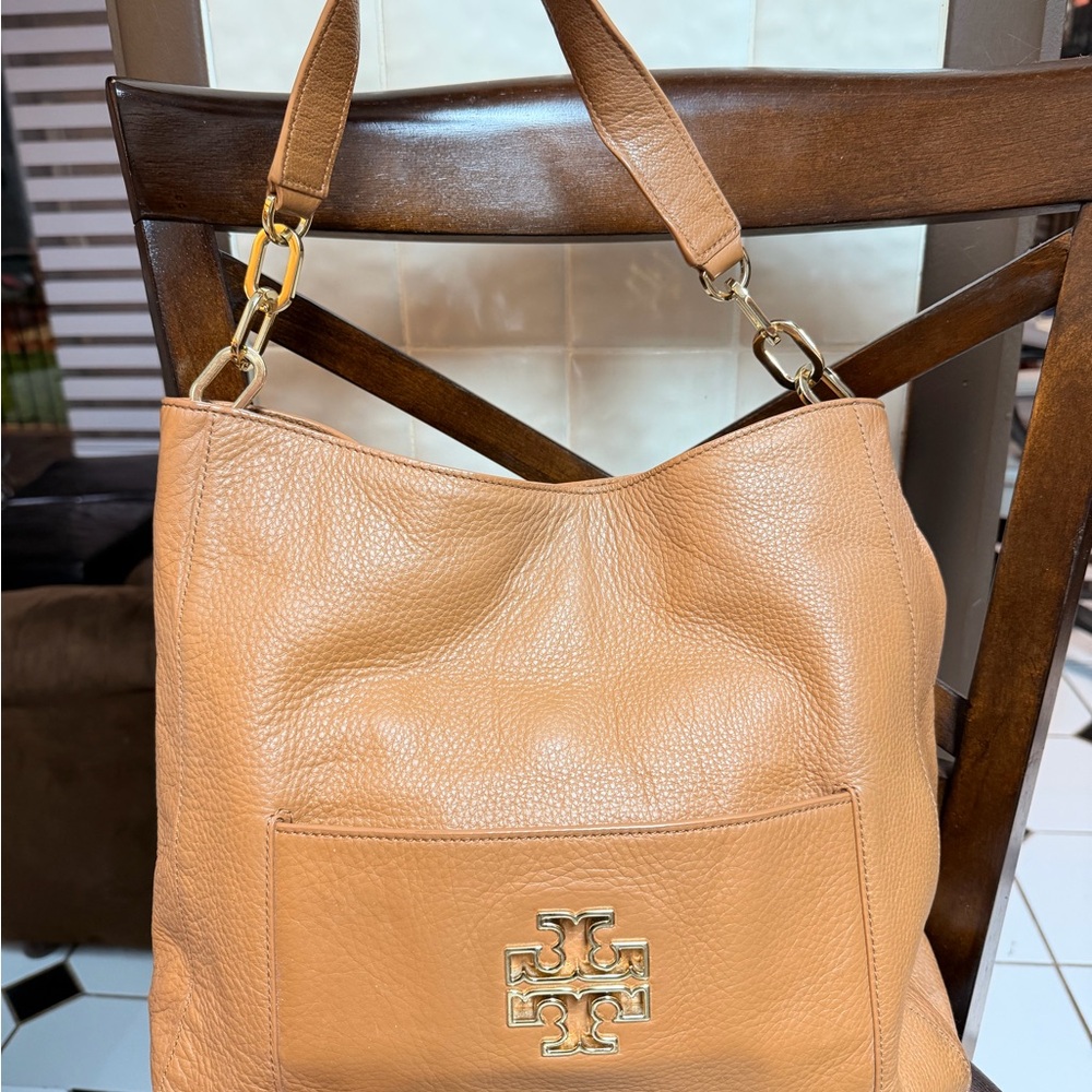 Tory Burch Tan Leather Shoulder Bag
